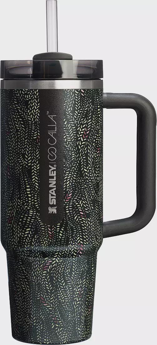Stanley x CALIA 30oz Quencher H2.0 FlowState Tumbler Black Serpent Pattern