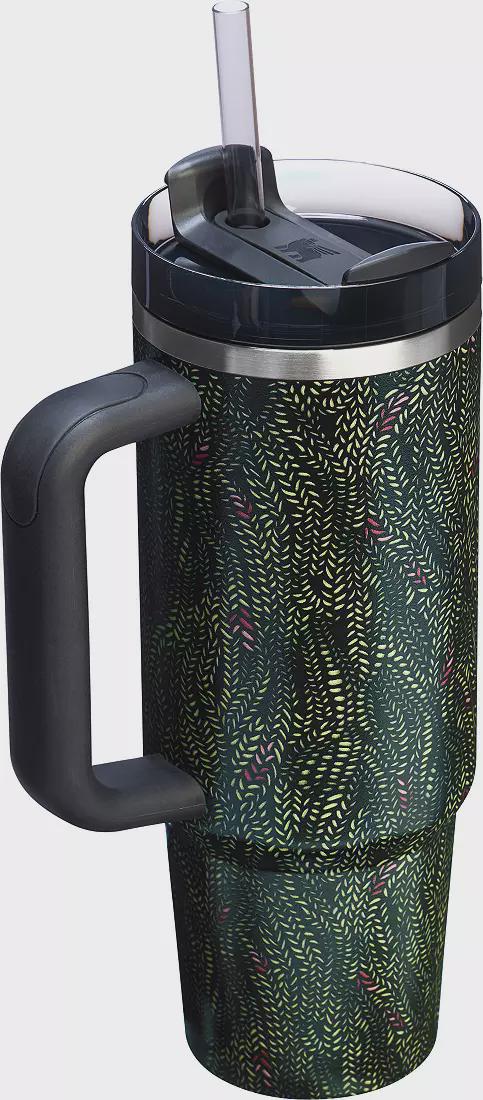 Stanley x CALIA 30oz Quencher H2.0 FlowState Tumbler Black Serpent Pattern