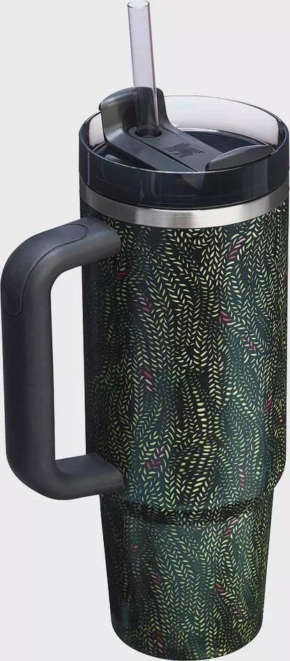 Stanley x CALIA 30oz Quencher H2.0 FlowState Tumbler Black Serpent Pattern