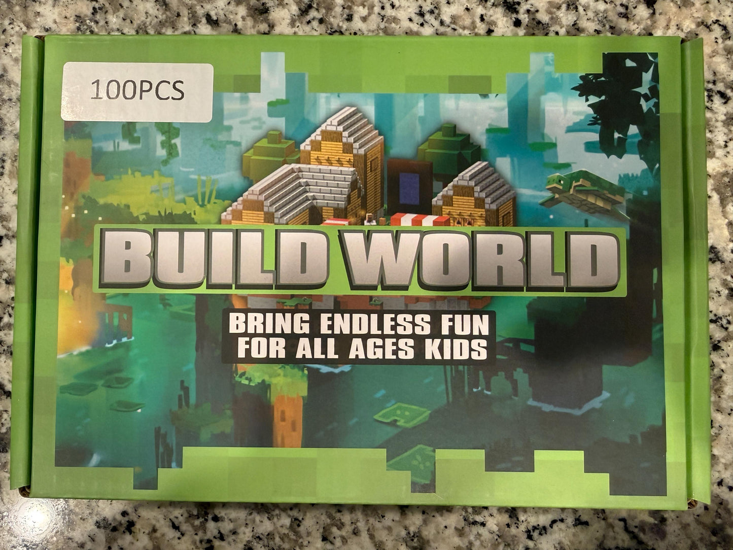 100 Piece Pixel Building Blocks Set Kids Creative DIY Bricks Toy Set