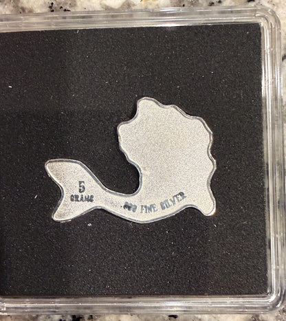 Pan Silver Mermaid 5 Gram .999 Fine Silver Bar Limited Mintage
