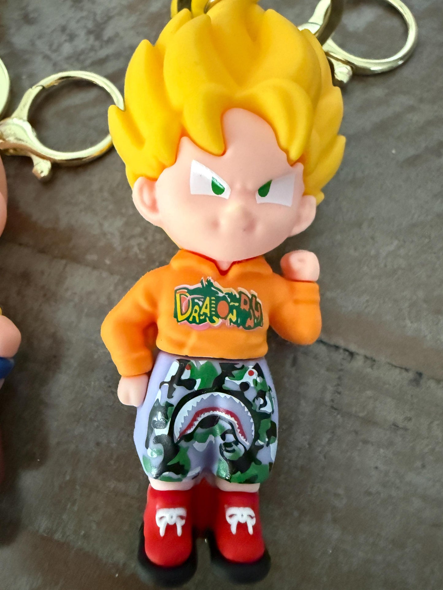 Dragon Ball Z Keychain Set Krillin & SSJ Gohan Anime Figure Charm Lot
