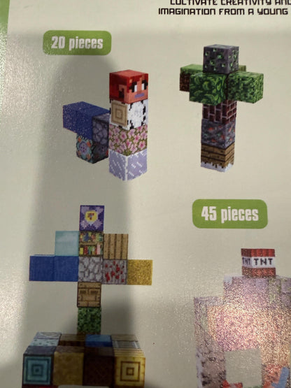 100 Piece Pixel Building Blocks Set Kids Creative DIY Bricks Toy Set