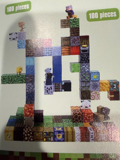 100 Piece Pixel Building Blocks Set Kids Creative DIY Bricks Toy Set
