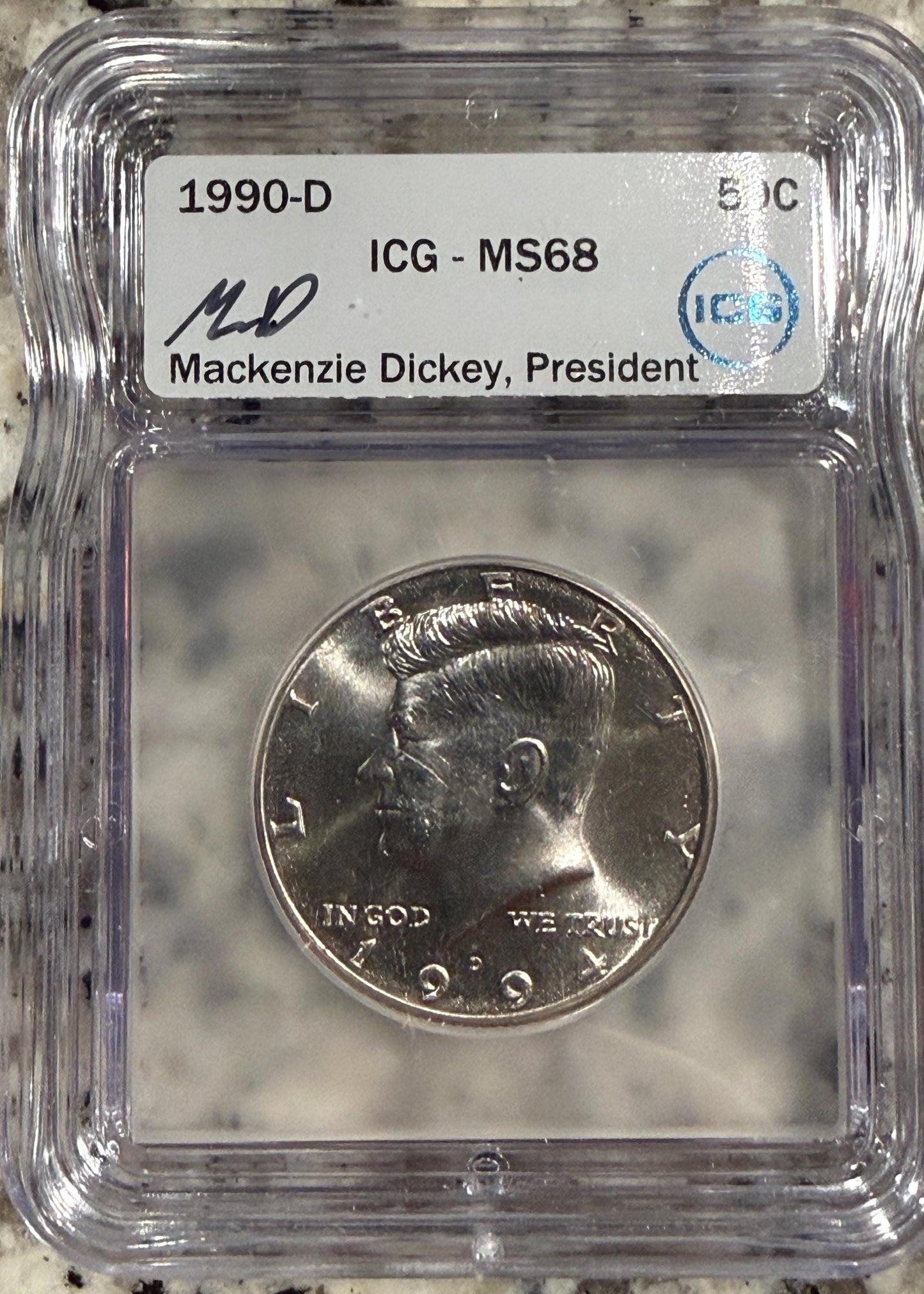 ICG Error Slab 1994 Kennedy Half Dollar Label Mismatch Rare Grading Error