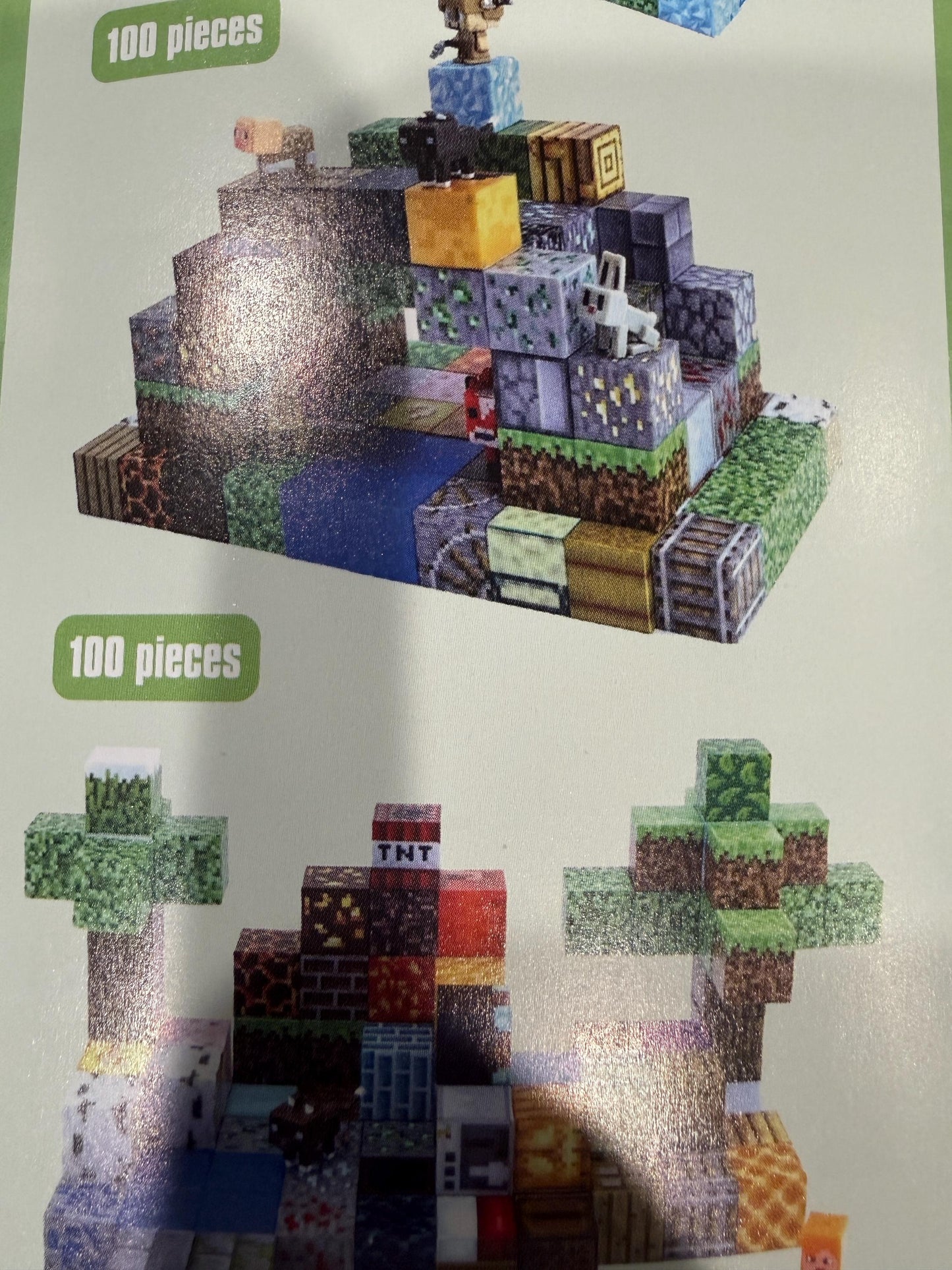 100 Piece Pixel Building Blocks Set Kids Creative DIY Bricks Toy Set