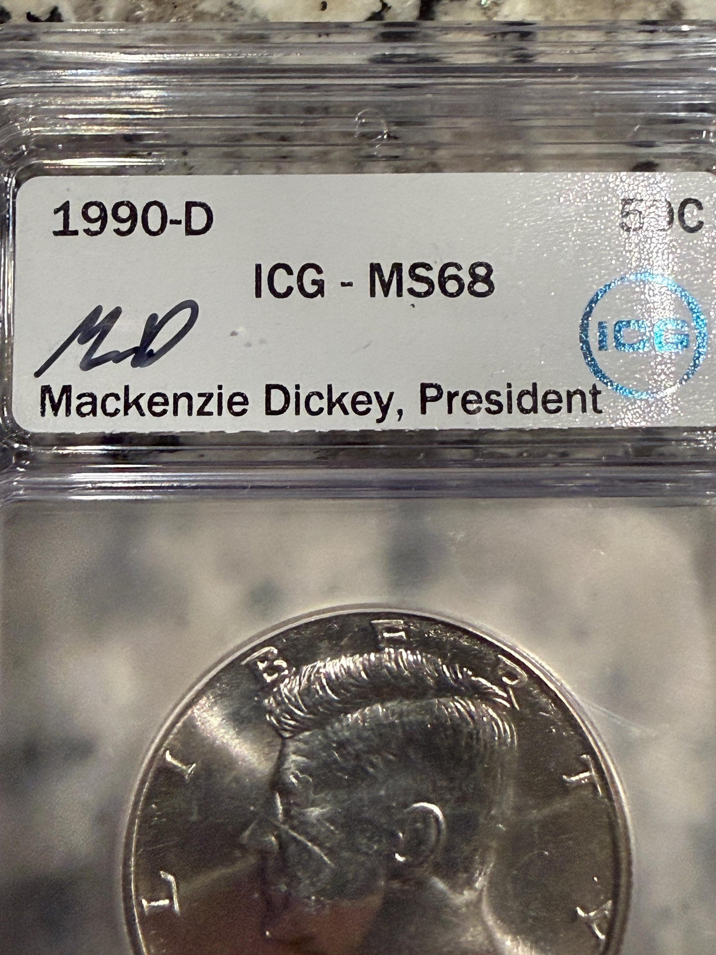 ICG Error Slab 1994 Kennedy Half Dollar Label Mismatch Rare Grading Error