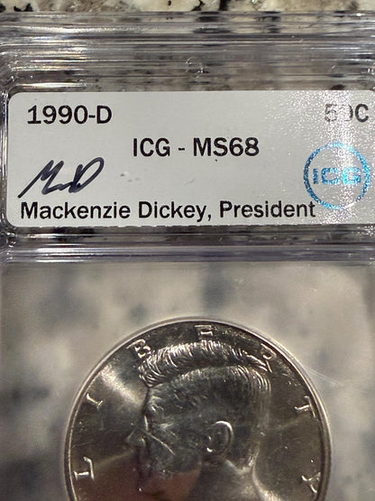 ICG Error Slab 1994 Kennedy Half Dollar Label Mismatch Rare Grading Error