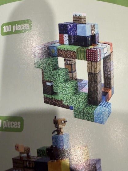 100 Piece Pixel Building Blocks Set Kids Creative DIY Bricks Toy Set