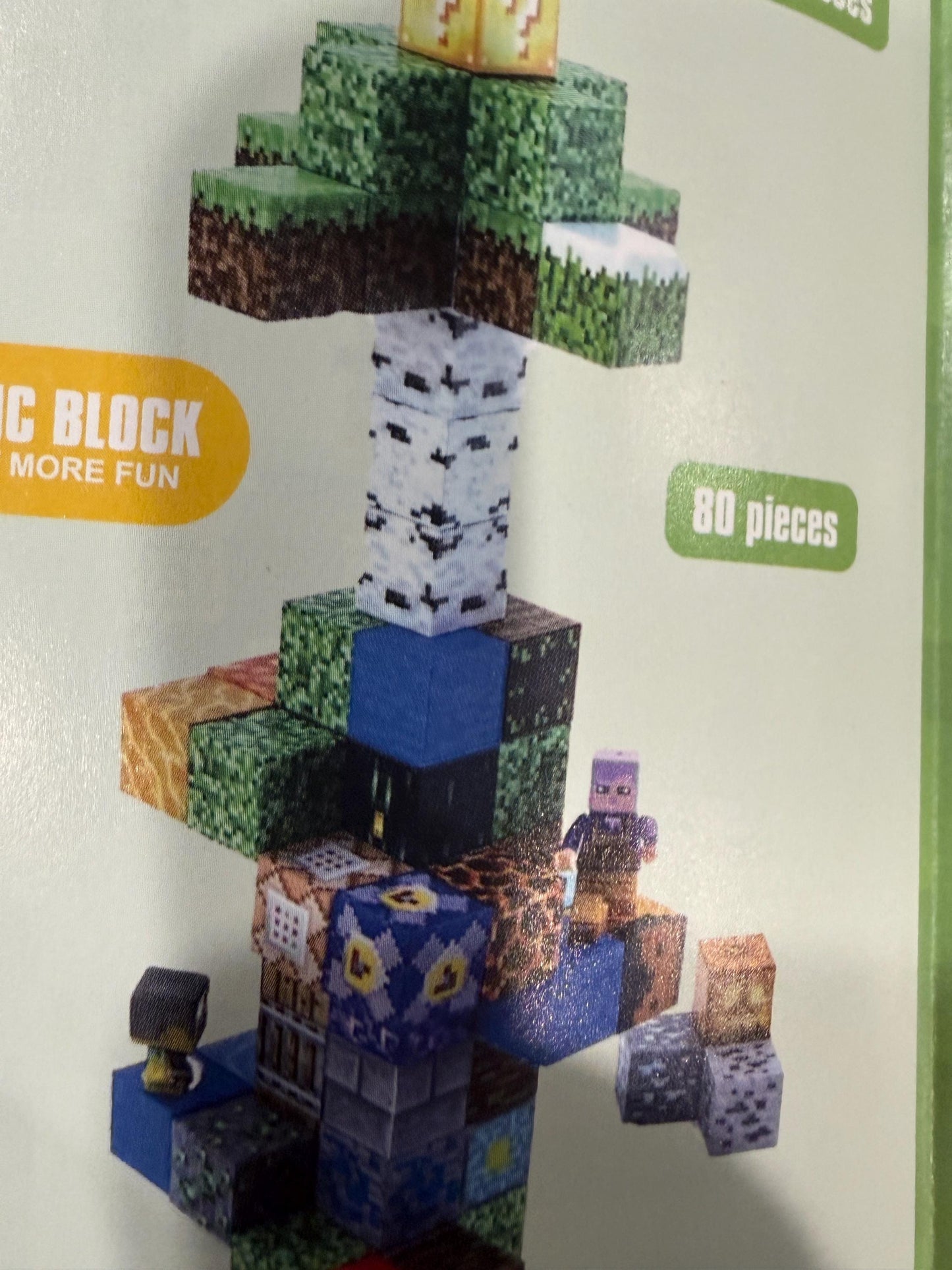 100 Piece Pixel Building Blocks Set Kids Creative DIY Bricks Toy Set