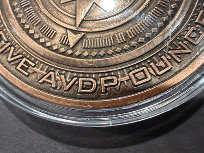 5 oz .999 Fine Copper Eye of Vision Art Round Colorized Psychedelic Design