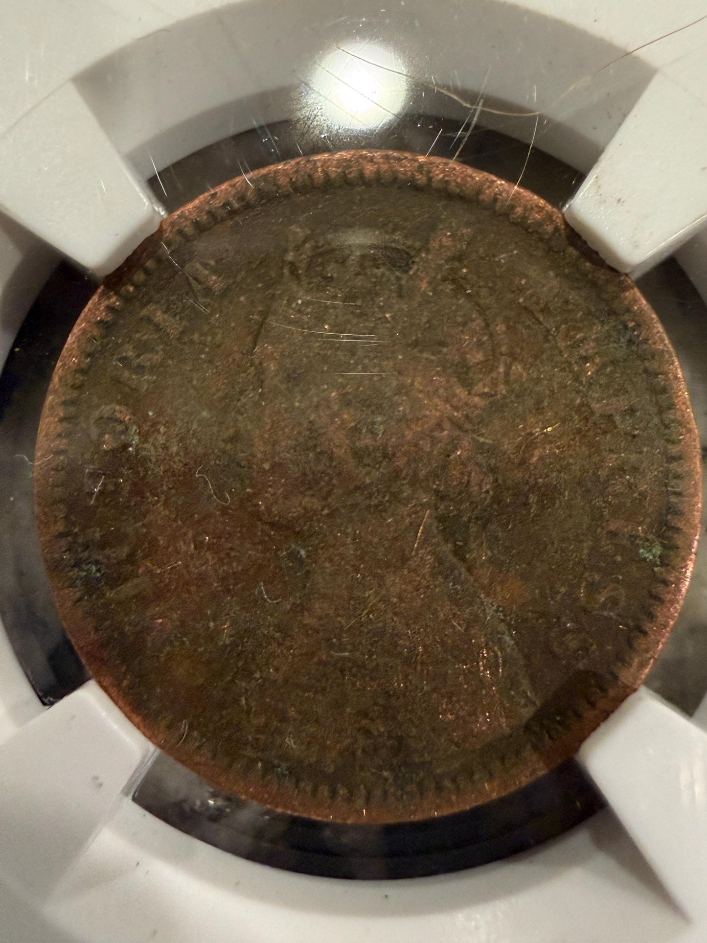 1888 British India 1/2 Pice NGC Genuine Colonial Era Copper Coin