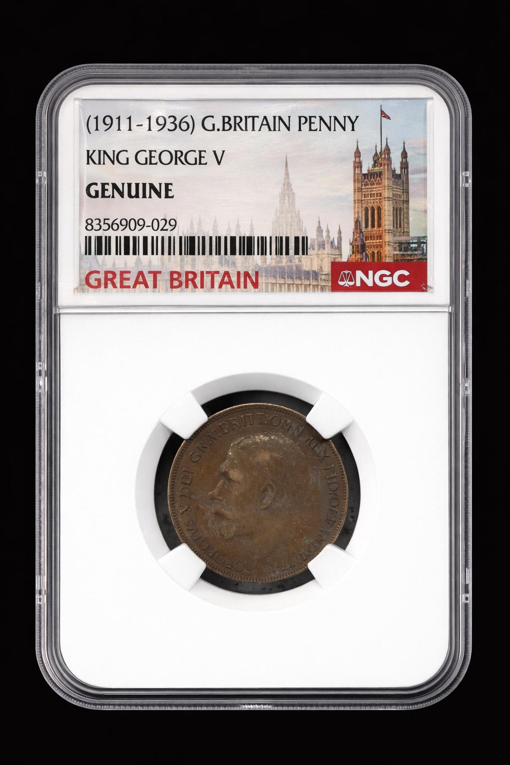 NGC Certified 1911-1936 Great Britain Penny – King George V Coin