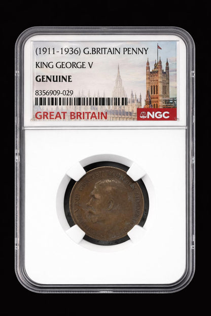 NGC Certified 1911-1936 Great Britain Penny – King George V Coin