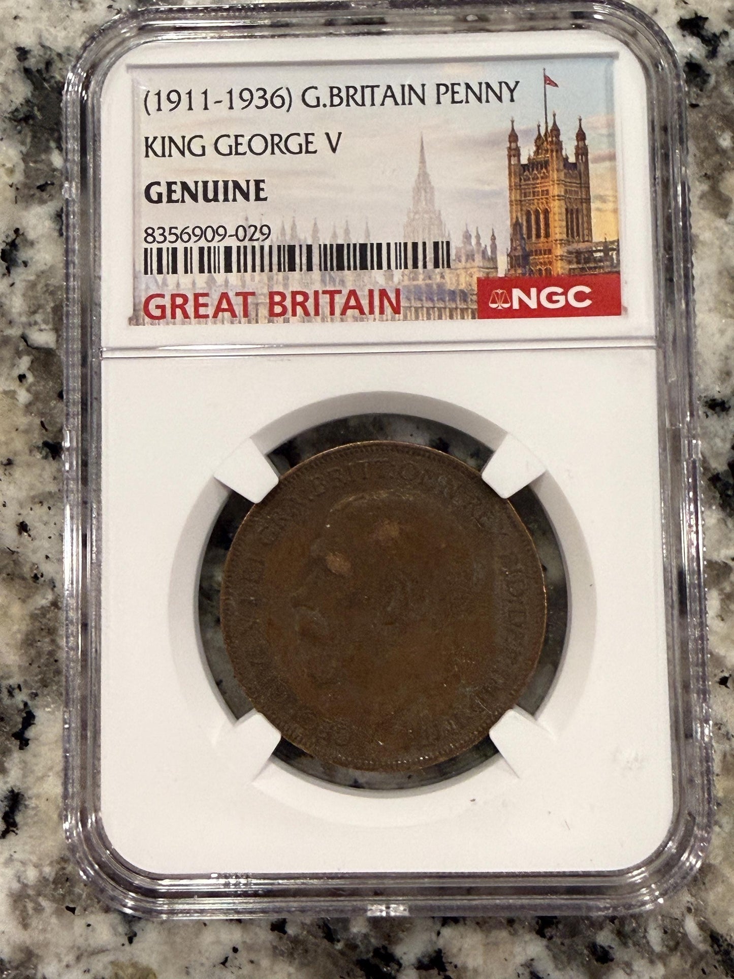 NGC Certified 1911-1936 Great Britain Penny – King George V Coin
