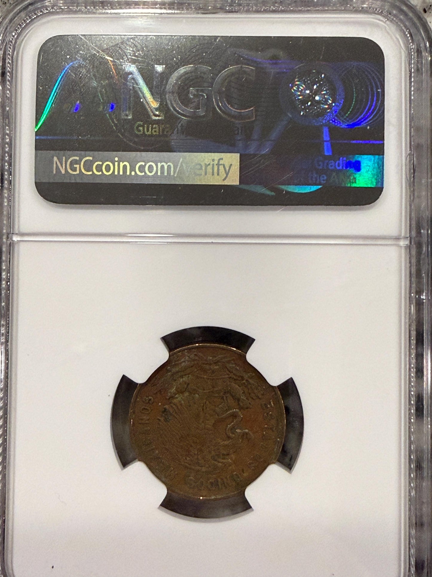 Mexico 5 Centavos 1954–1969 NGC Genuine Brass Mexican Coin Cinco Centavos