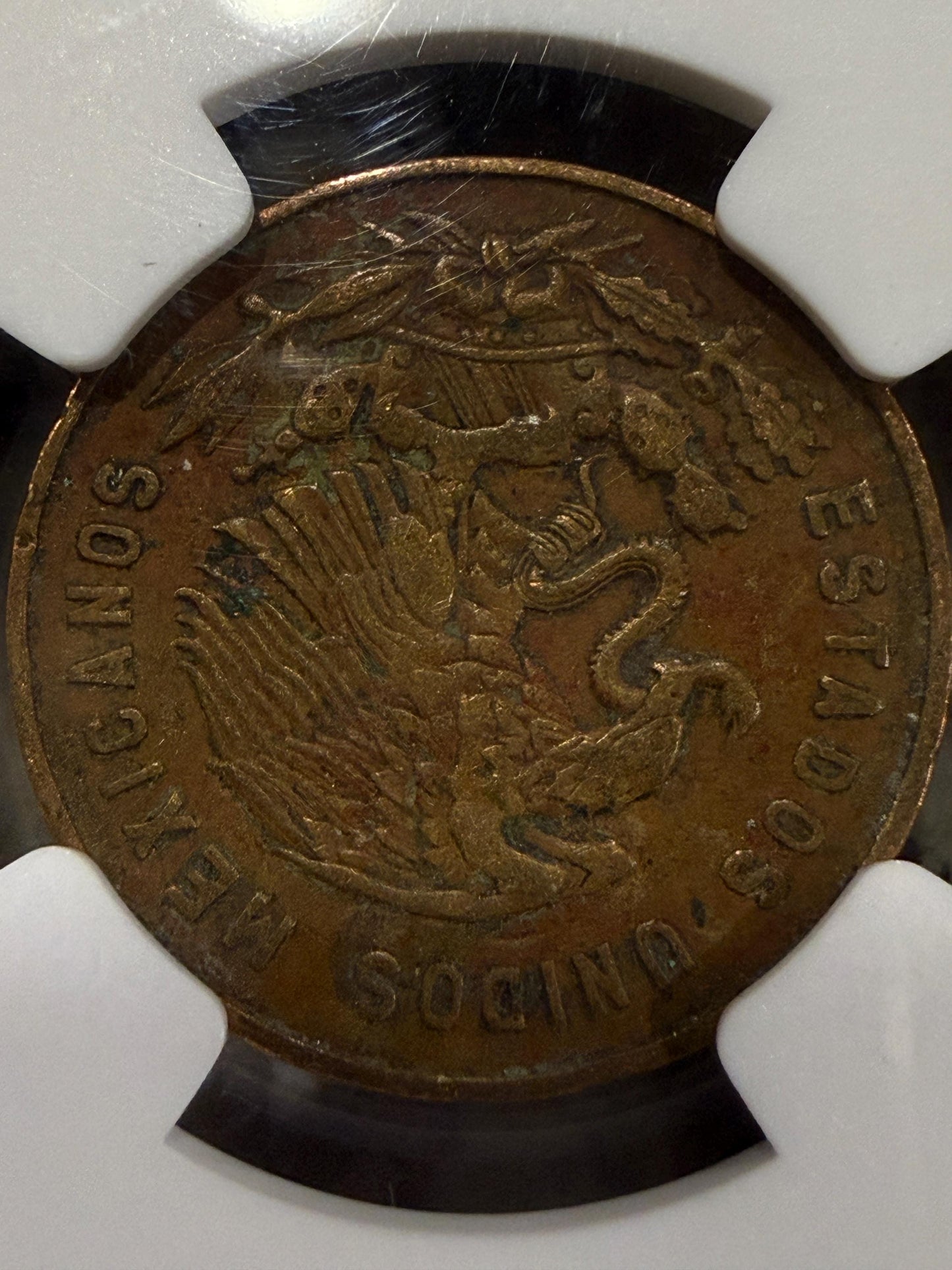 Mexico 5 Centavos 1954–1969 NGC Genuine Brass Mexican Coin Cinco Centavos