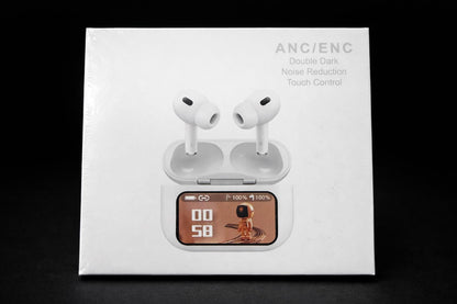 ANC ENC Wireless Earbuds Bluetooth Touch Control w Charging Case Black