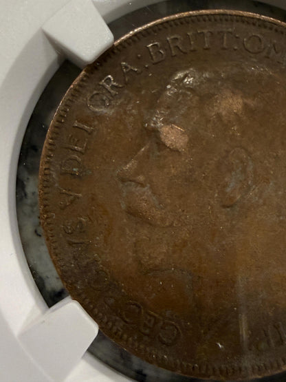 NGC Certified 1911-1936 Great Britain Penny – King George V Coin