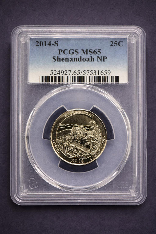 2014-S Shenandoah Quarter PCGS Certified US National Park Clad Coin