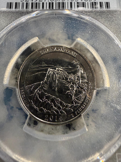 2014-S Shenandoah Quarter PCGS Certified US National Park Clad Coin