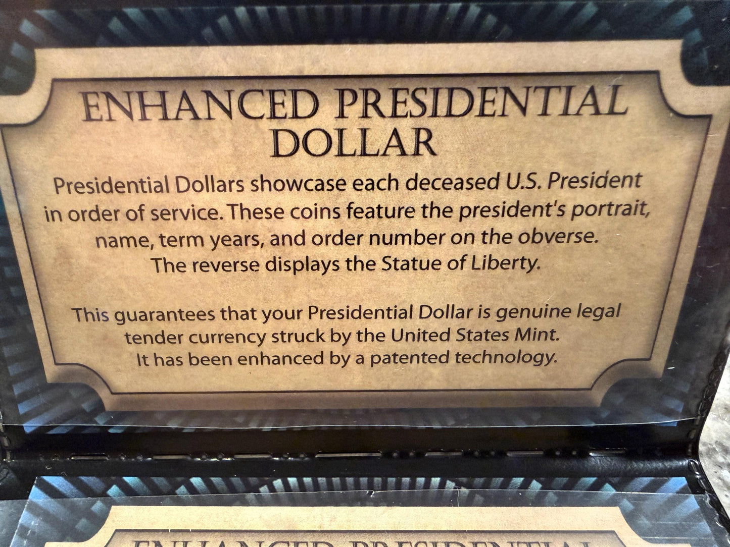 Enhanced Presidential Dollar Andrew Jackson Colorized Coin With Display Holder