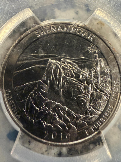 2014-S Shenandoah Quarter PCGS Certified US National Park Clad Coin