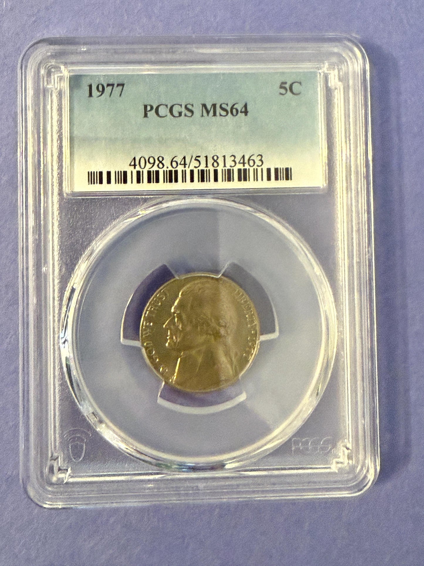 1977 Jefferson Nickel PCGS Graded US 5C Coin Certified Collectible