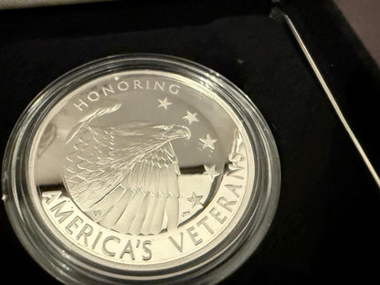 American Legion & American Veterans .999 Silver Set w/ COA Collectible