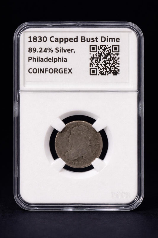 1830 Capped Bust Dime Philadelphia Slabbed Silver US Coin
