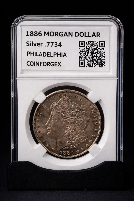 1886 Morgan Silver Dollar Philadelphia Mint 90% Silver US Coin Raw
