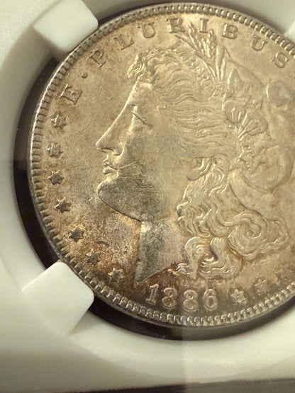 1886 Morgan Silver Dollar Philadelphia Mint 90% Silver US Coin Raw