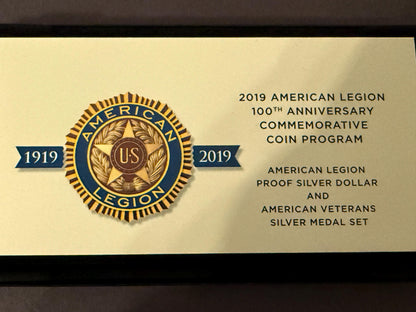 American Legion & American Veterans .999 Silver Set w/ COA Collectible