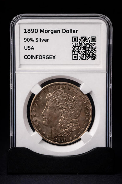 1890 Morgan Silver Dollar 90% Silver Vintage US Coin Collectible