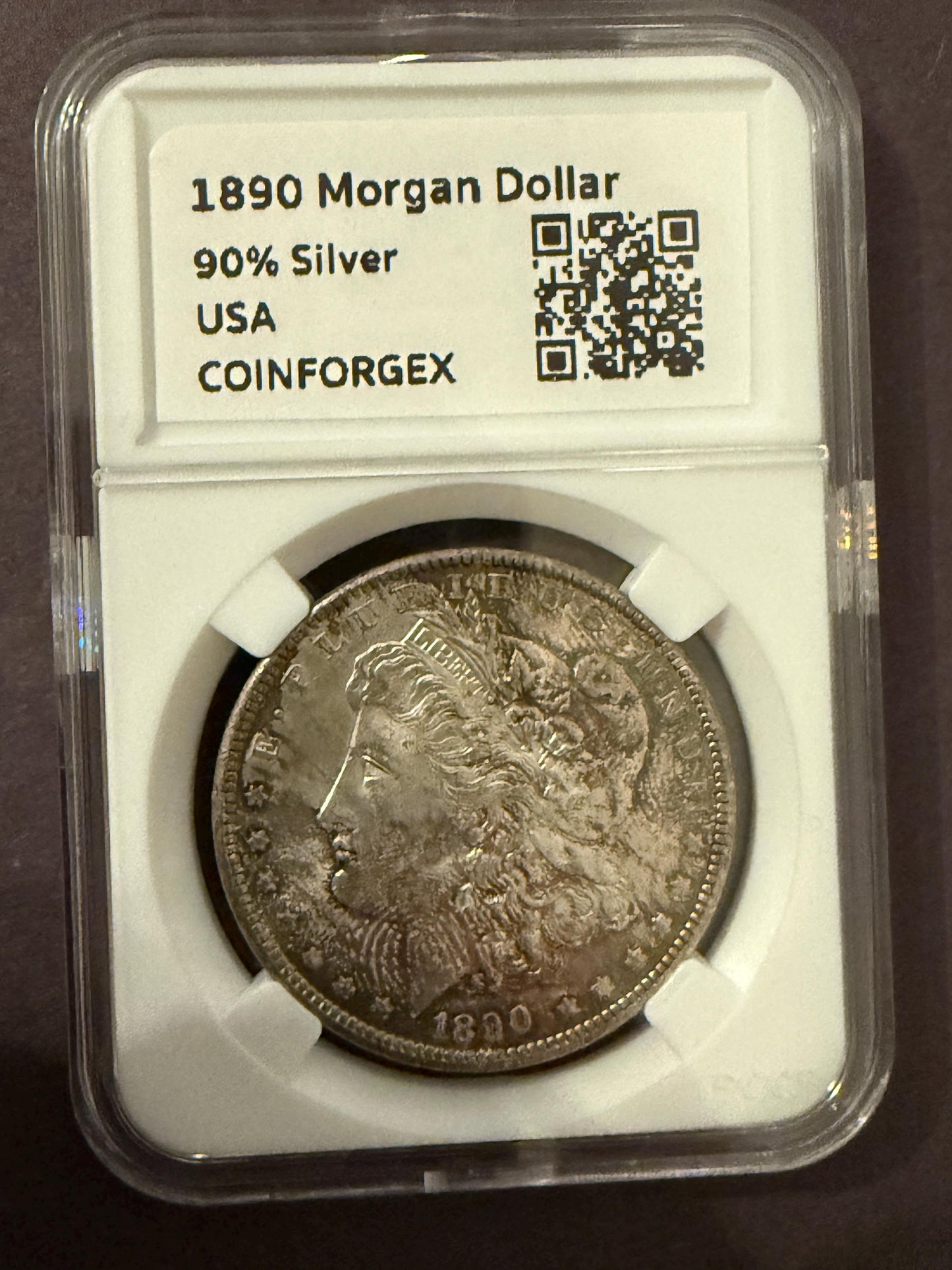 1890 Morgan Silver Dollar 90% Silver Vintage US Coin Collectible