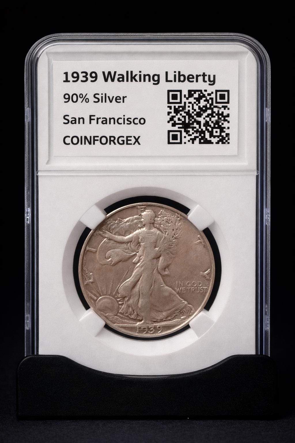 1939 S Walking Liberty Half Dollar 90% Silver San Francisco Vintage Coin