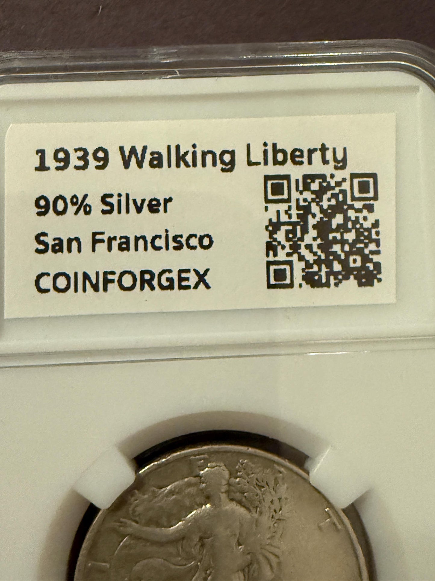1939 S Walking Liberty Half Dollar 90% Silver San Francisco Vintage Coin