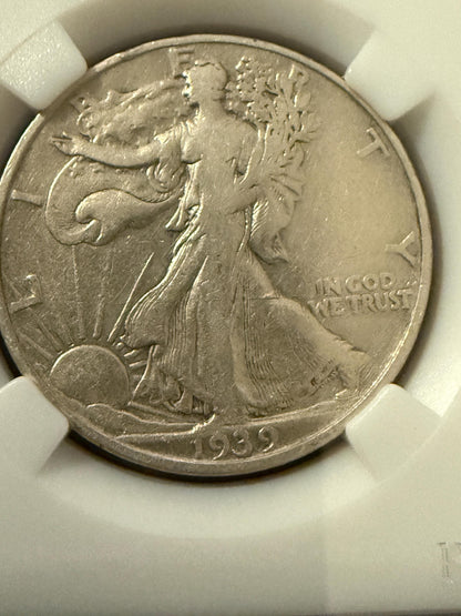 1939 S Walking Liberty Half Dollar 90% Silver San Francisco Vintage Coin