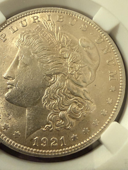 1921 Morgan Silver Dollar 90% Silver USA CoinForgeX Slabbed US Coin