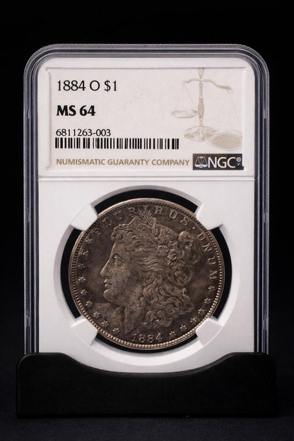 1884-O Morgan Silver Dollar NGC Certified New Orleans Mint US Coin