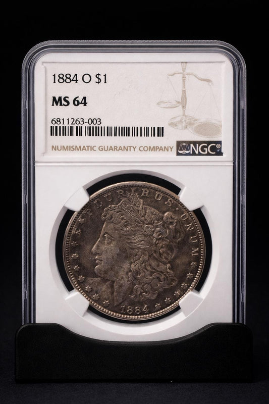1884-O Morgan Silver Dollar NGC Certified New Orleans Mint US Coin