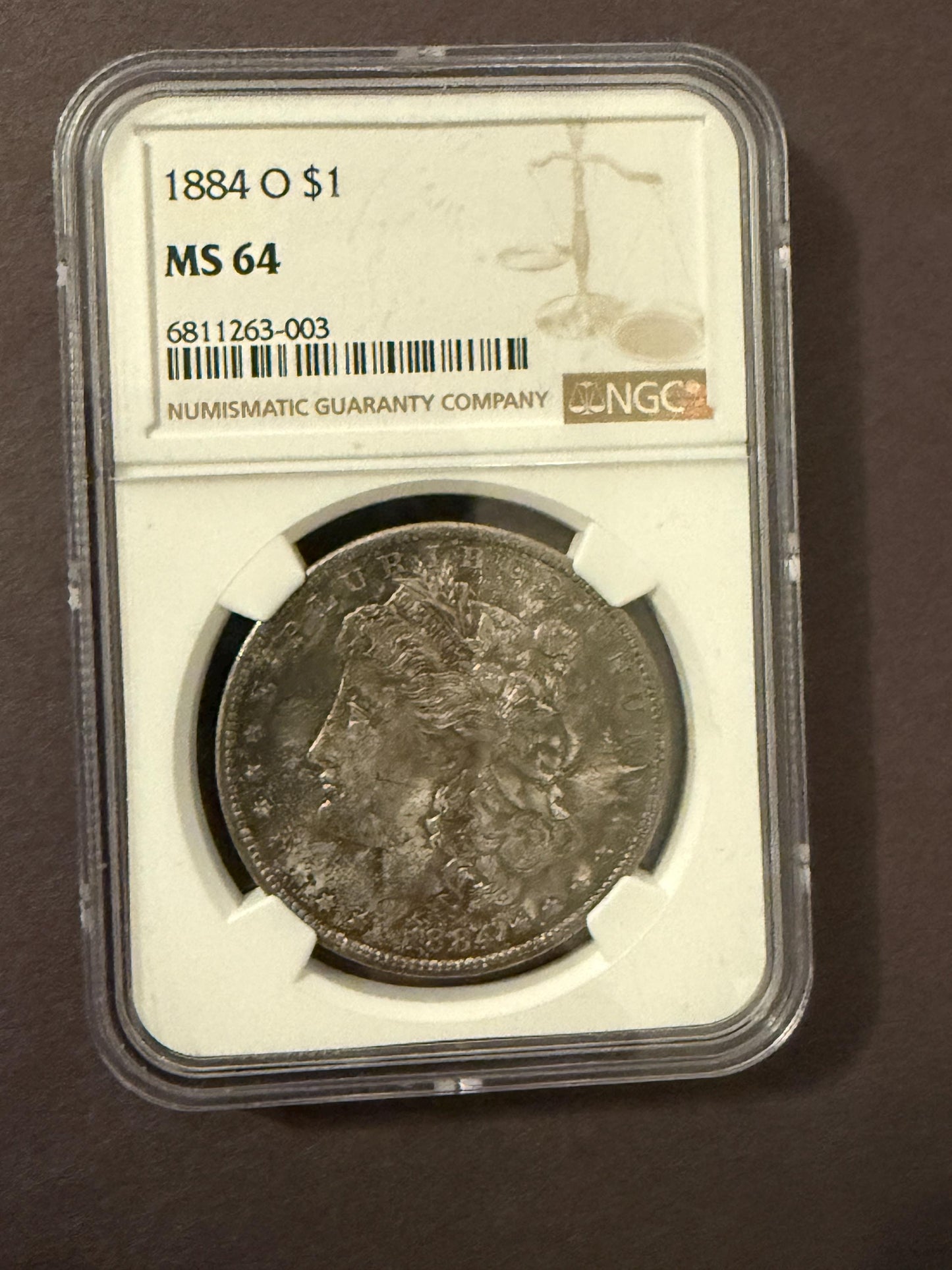 1884-O Morgan Silver Dollar NGC Certified New Orleans Mint US Coin