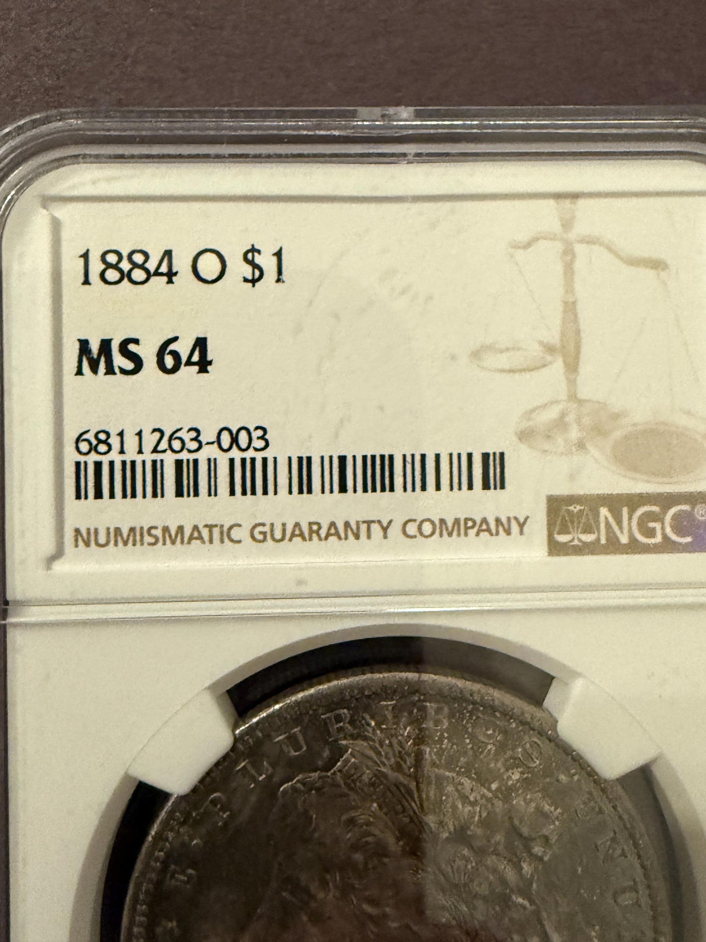 1884-O Morgan Silver Dollar NGC Certified New Orleans Mint US Coin