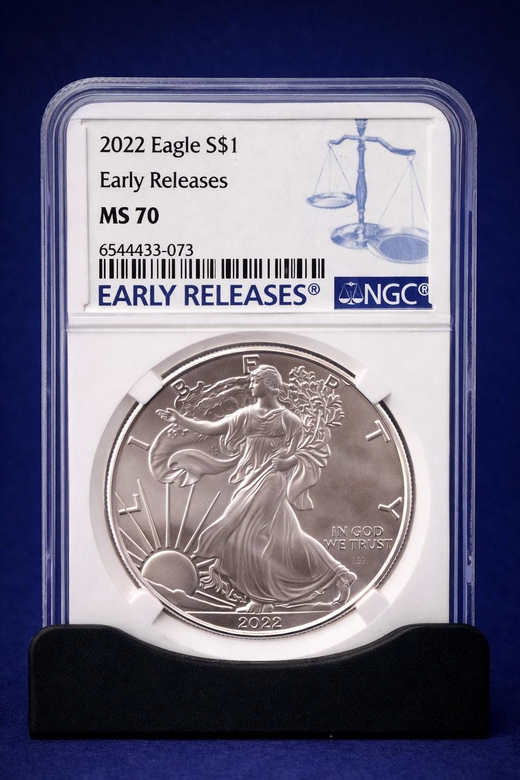 2022 American Silver Eagle NGC Early Releases .999 Fine Silver Coin