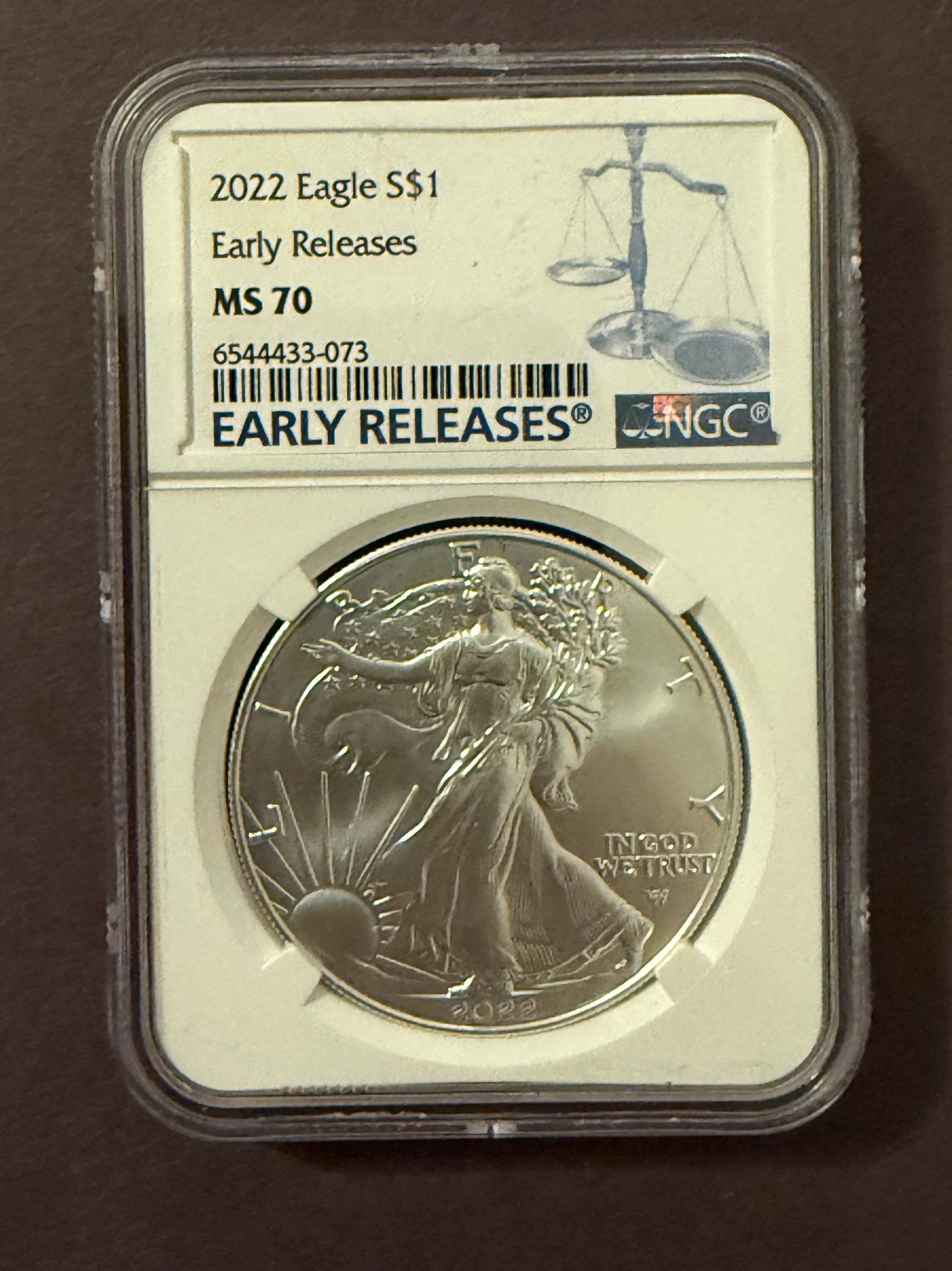 2022 American Silver Eagle NGC Early Releases .999 Fine Silver Coin