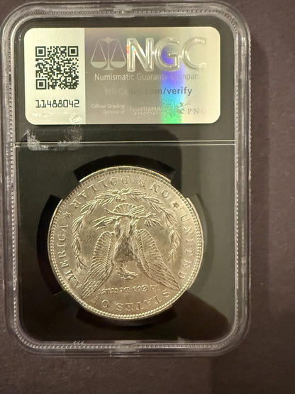 1889 Morgan Silver Dollar BU NGC Holder Original Bag Fragment UNC Coin