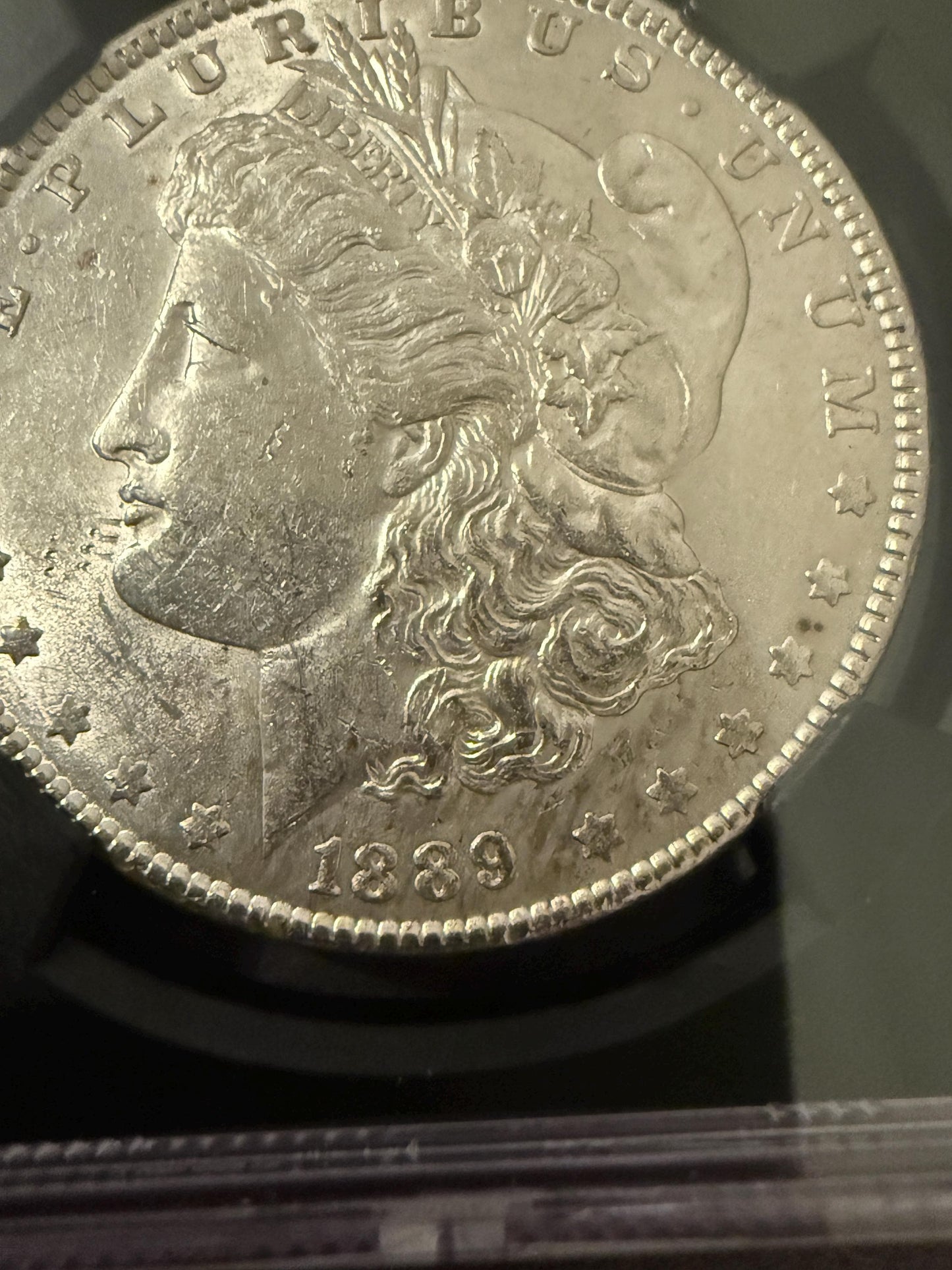 1889 Morgan Silver Dollar BU NGC Holder Original Bag Fragment UNC Coin