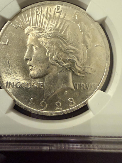1923 Peace Silver Dollar BU NGC Original Bag Fragment Historic Coin