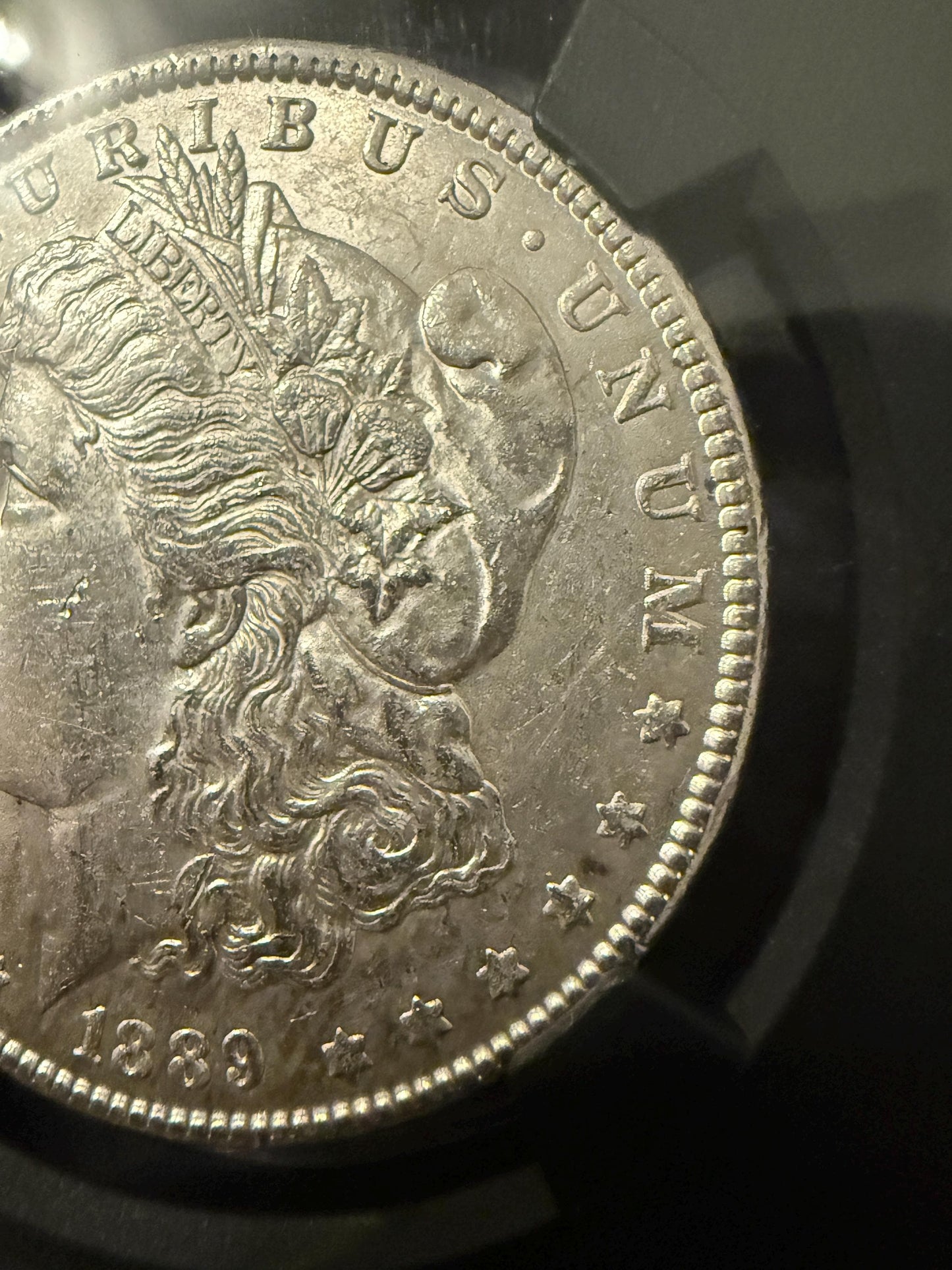 1889 Morgan Silver Dollar BU NGC Holder Original Bag Fragment UNC Coin