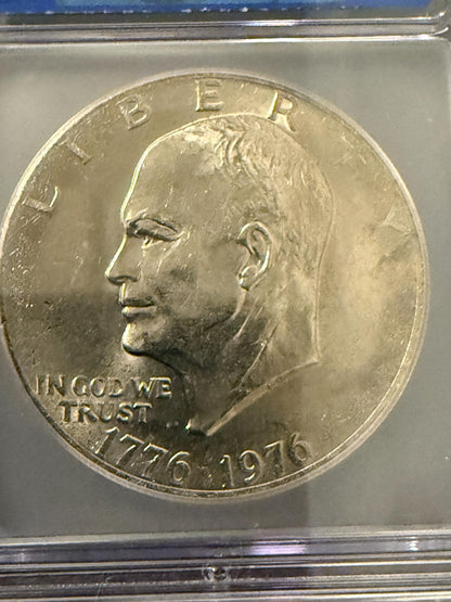 1976 Eisenhower Dollar Type 2 ICG Original Bank Bag Bicentennial Ike